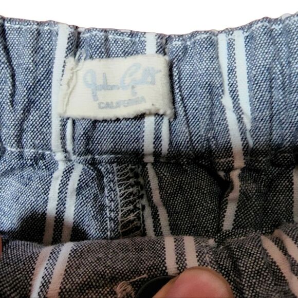 John Galt Brandy Melville Women's Pants One Size Small Gray White Striped Tilden - Picture 3 of 7
